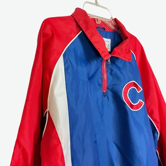 GENERAL MERCHANDISE Chicago Cubs Red White Blue Windbreaker Baseball Jacket sz M - Picture 5 of 16